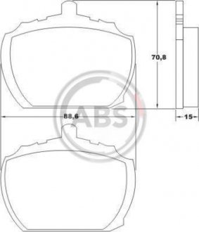 Колодки тормозные дисковые A.B.S. 36102 (фото 1)