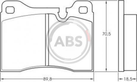 Комплект тормозных колодок, дисковый тормоз BMW A.B.S. 36133 (фото 1)