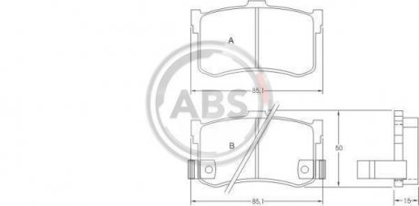 Колодки дискового тормоза A.B.S. 36627 (фото 1)