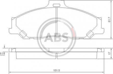 Колодки дискового тормоза A.B.S. 37193