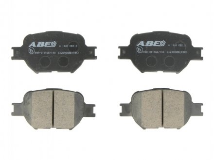 Комплект гальмівних колодок, дискове гальмо ABE C12092ABE (фото 1)