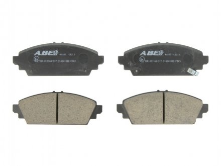 Комплект гальмівних колодок, дискове гальмо ABE C14041ABE (фото 1)