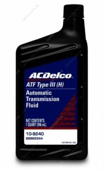 Масло трансмиссионное (гидроусилитель) Dexron III ACDelco 10-9240