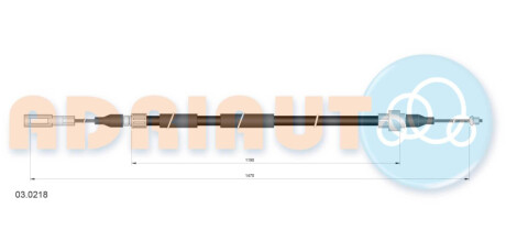 Трос ручного тормоза ADRIAUTO 030218