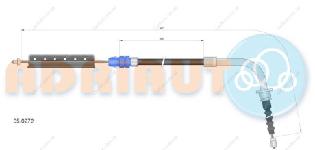 Тросовий привод, стоянкове гальмо ADRIAUTO 050272