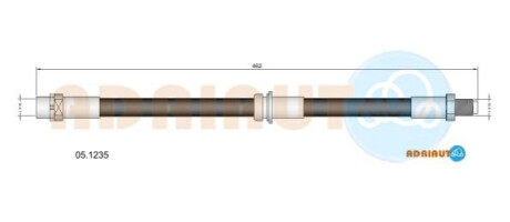 Гальмів.шланг задн.E70 X5 07-,F15 X5 13-,X6 E71,F16 ADRIAUTO 051235