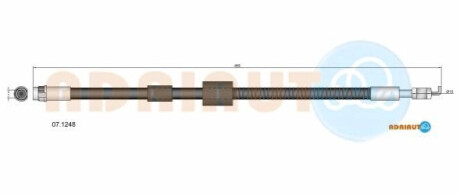 Гальмівний шланг передн. прав. C4 1.2-1.6 09- ADRIAUTO 071248 (фото 1)