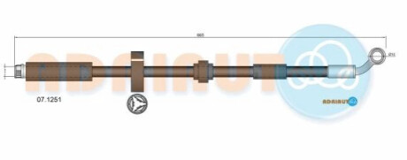 Гальмівний шланг прав. DS3 1.6 11- ADRIAUTO 071251