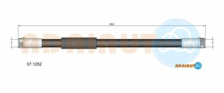 Гальмівний шланг задн. JUMPY 2.0, EXP07- ADRIAUTO 07.1252 (фото 1)