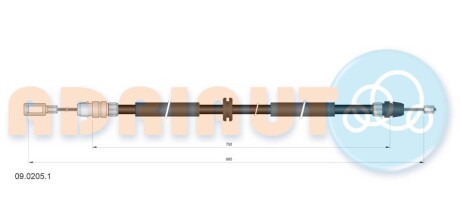 Трос гальмівний ADRIAUTO 0902051