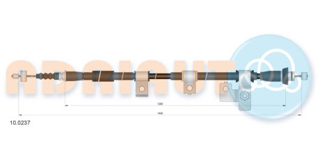 Трос ручного гальма ADRIAUTO 100237