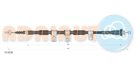 Трос ручного гальма ADRIAUTO 10.0238