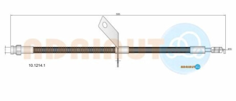 Шланг гальм. задн. прав. i30 07- ADRIAUTO 10.1214.1