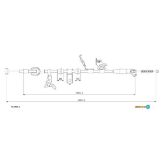 Трос ручного гальма - (71742845 / 5440279J00 / 5440255L10) ADRIAUTO 11.0213.2