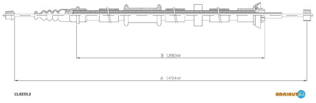 Трос ручного гальма ADRIAUTO 1102332