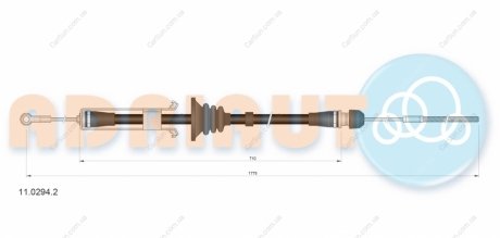 Тросовий привод, стоянкове гальмо ADRIAUTO 11.0294.2