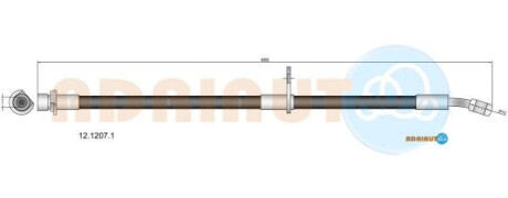 Шланг гальм. задн. лів. ACCORD -08 ADRIAUTO 12.1207.1