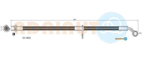 Гальм.шланг перед. лів. CR-V -95 ADRIAUTO 12.1253