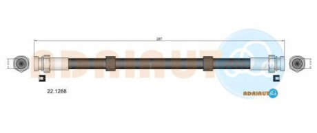 Шланг гальм. задн 2 -15 ADRIAUTO 221288 (фото 1)