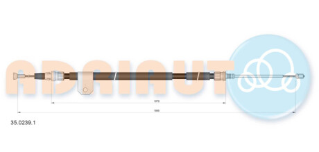 Тросик гальма стоянки ADRIAUTO 35.0239.1
