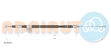 Тросик стояночного тормоза ADRIAUTO 35.0240.1