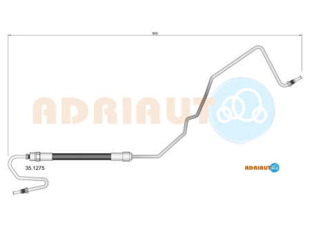 Гальмівний шланг C4 I (LC_) 1.4-2.0 04-, 307 (3A/C) 1.4-2.0 00- ADRIAUTO 351275