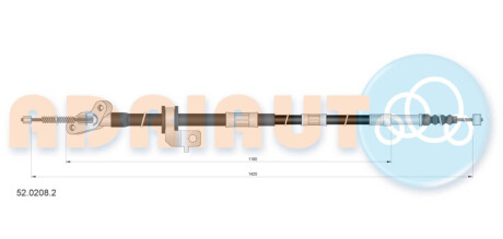 Трос ручного гальма ADRIAUTO 5202082