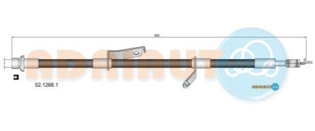 Шланг гальм. передн. лів. COROLLA 12- ADRIAUTO 52.1266.1