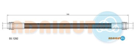 Шланг гальм. задн. PHAETON 02- ADRIAUTO 55.1292