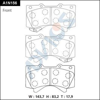 Колодки дискового тормоза Advics A1N156