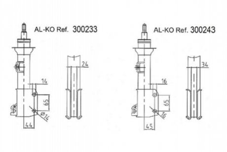 Амортизатор P RENAULT LAGUNA 1.6/1.8/2.0 93-2/95 ALKO 3.023G (фото 1)