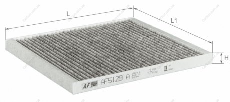 Фільтр салону KIA CERATO 04- вугільний (вир-во) Alpha Filter AF5129a (фото 1)
