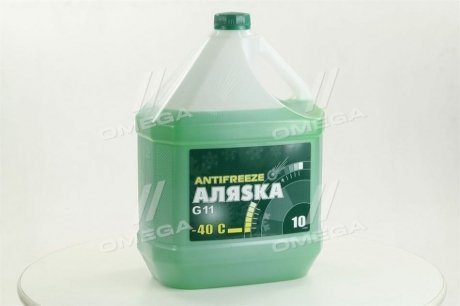 Антифриз Аляска ANTIFREEZE-40 (зелений) Каністра10л/9,83кг АЛЯSКА 5523