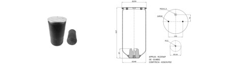 Пневморесора 4158NP02 (без стакана) APPLUS 91255AP (фото 1)