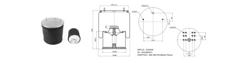 Пневморесора 881MBP30 (в зборі метал.стакан) APPLUS 91404AP