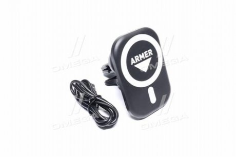 Тримач для телефону з бездротовою зарядкою, на магніті <> ARMER ARM-DT002