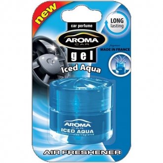 AROMA Ароматизатор Car Gel 50ml - ICED AQUA (40шт.) банка стекло Aroma-car 701/63171