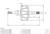 *D* Ротор генератора HI 12V-60A, (99.0* 143.0), (до LR170-766,A2052) As-pl AR2009 (фото 2)