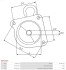 Kришка стартера передня BO, 1005822006 As-pl SBR0350S (фото 3)