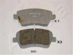 Комплект тормозных колодок, дисковый тормоз ASHIKA 50-08-800