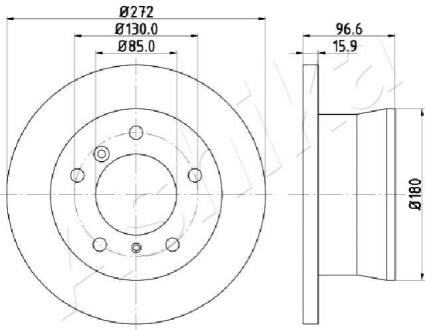 TARCZA HAM. MERCEDES-BENZ SPRINTER ASHIKA 61-00-0526