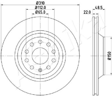 Диск тормозной ASHIKA 61-00-0903