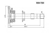 Піввісь з підвісним підшипником 29X445 (NISSAN X-TRAIL T30 2000-2006) - (382308H710) ASVA NSHT30I (фото 1)