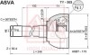 Шрус зовнішній 24x59x30 (TOYOTA LAND CRUISER 100 HDJ101/UZJ100 1998-2007) - (9052134005 / 4341160090 / 4340560120) ASVA TY303 (фото 1)