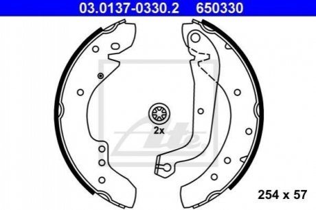 Колодки дискового тормоза ATE 03.0137-0330.2 (фото 1)