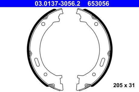 ШИНКА ЩЕЛЕПИ 205Х31 ATE 03.0137-3056.2