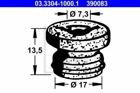 Пробка, бачок тормозной жидкости ATE 03.3304-1000.1 (фото 1)