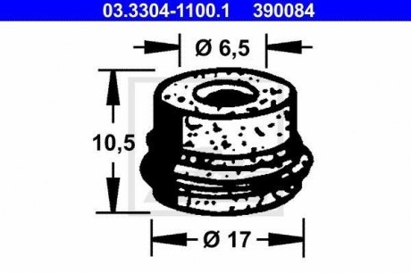 Пробка, бачок тормозной жидкости ATE 03.3304-1100.1 (фото 1)