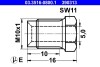 ГАЙКА ГАЛЬМІВНОГО ШЛАНГУ. ЖОРСТКА M10X1 ВНУТРІШНЯ 5 ЗОВНІШНЯ 10X18.0 ATE 03.3516-0800.1 (фото 1)