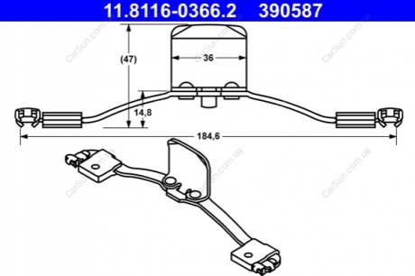Ремкомплект тормозного суппорта - (30665010) ATE 11.8116-0366.2